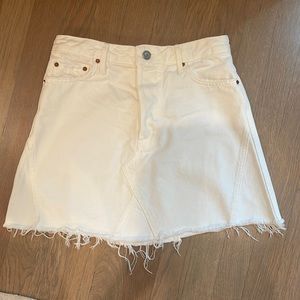 Grlfrnd White Denim Skirt